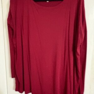 Piko 1988 Deep Red Long Sleeve Top